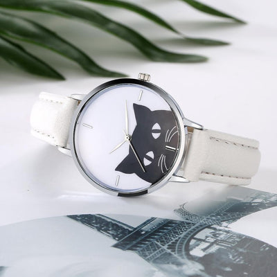 Perfectly Build New Luxury Leather Cat Watch