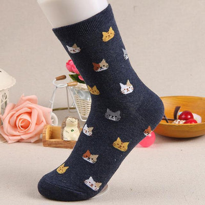 Super Cute Cartoon Cat lovely Socks (5 Colors)