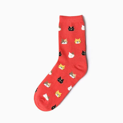 Super Cute Cartoon Cat lovely Socks (5 Colors)