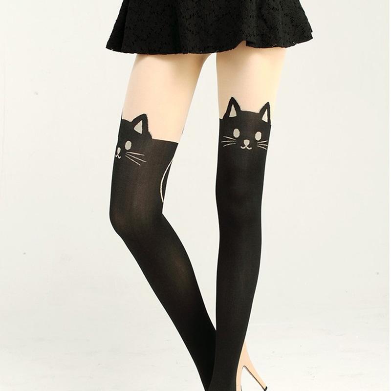 The Best Black Knee High Cat Stockings