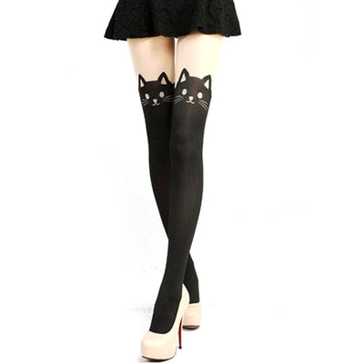 The Best Black Knee High Cat Stockings