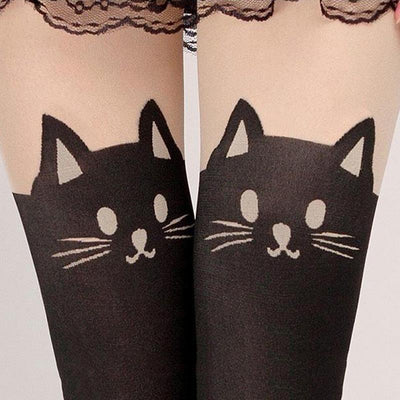 The Best Black Knee High Cat Stockings