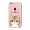 SUPER ADORABLE CAT CLEAR IPHONE CASE