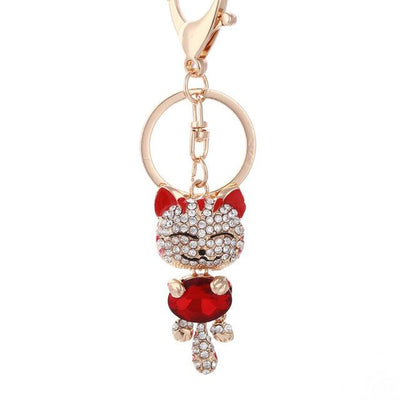 American Cat Crystal Keychain