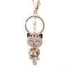 American Cat Crystal Keychain