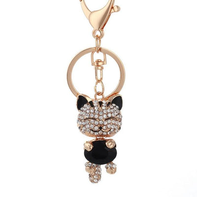 American Cat Crystal Keychain