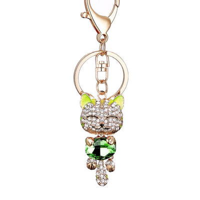 American Cat Crystal Keychain